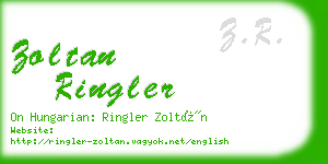 zoltan ringler business card